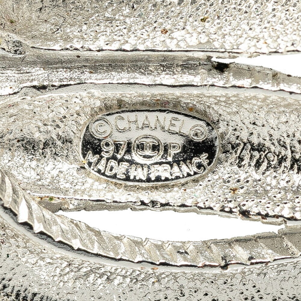 CHANEL Authentic Vintage Silver Logo Brooch - Picture 7 of 7